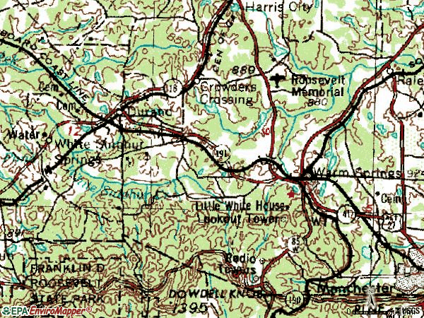 Zip code 31830 topographic map