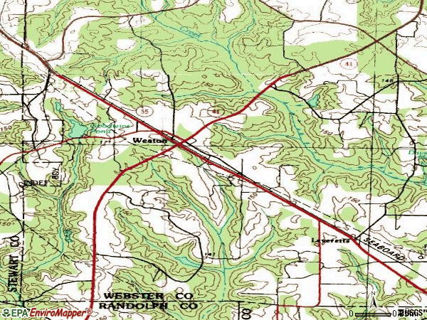 Zip code 31832 topographic map