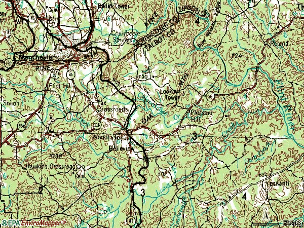 Zip code 31836 topographic map