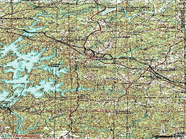 Zip code 36853 topographic map