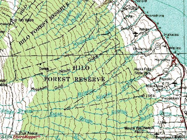 Zip code 96710 topographic map