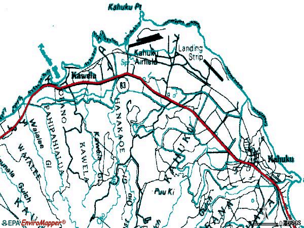 Zip code 96731 topographic map