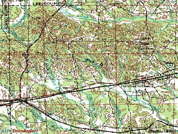 Zip code 36858 topographic map