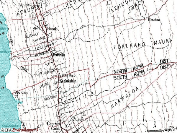 Zip code 96750 topographic map