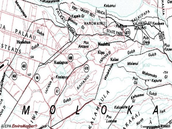 Zip code 96757 topographic map