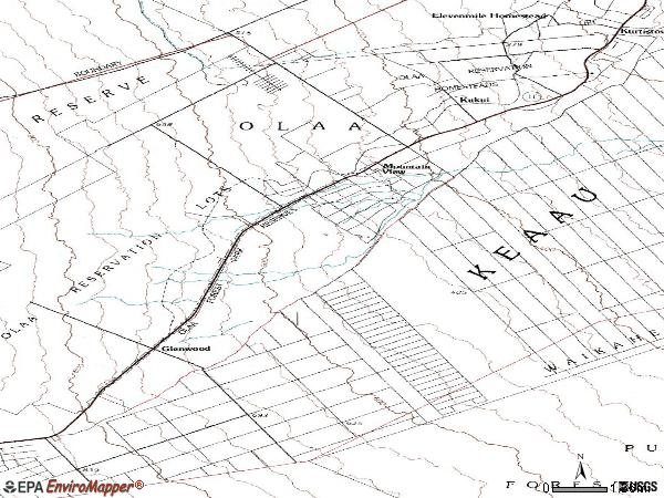 Zip code 96771 topographic map