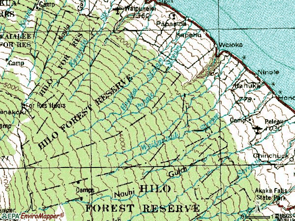 Zip code 96780 topographic map