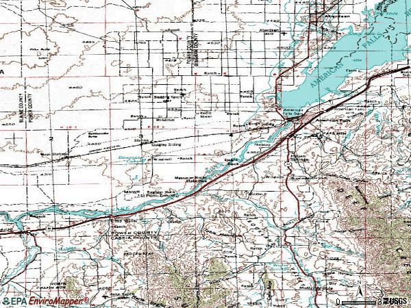 Zip code 83211 topographic map