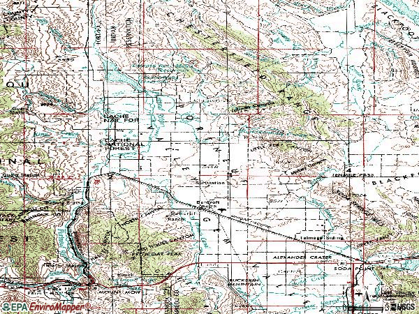 Zip code 83217 topographic map