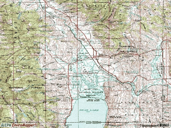 Zip code 83254 topographic map