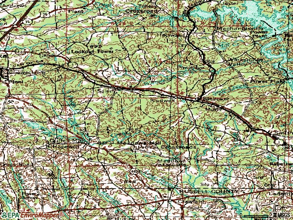 Zip code 36874 topographic map