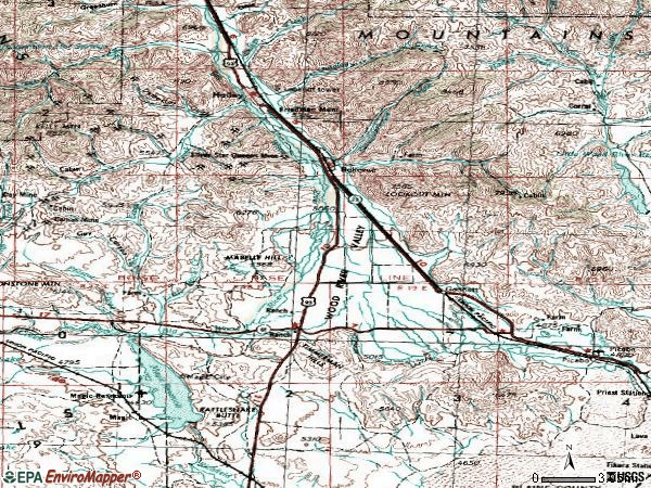 Zip code 83313 topographic map