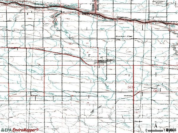 Zip code 83328 topographic map