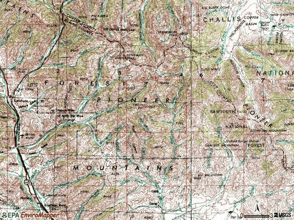Zip code 83353 topographic map
