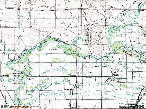 Zip code 83434 topographic map