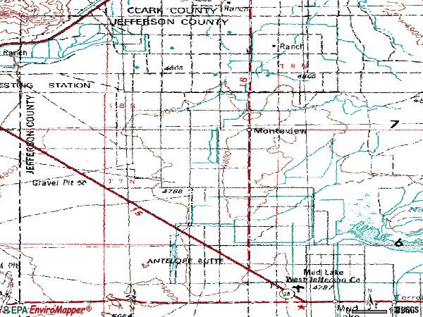 Zip code 83435 topographic map