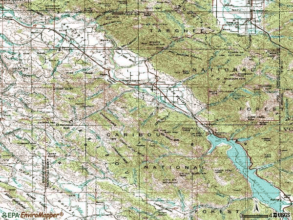 Zip code 83449 topographic map