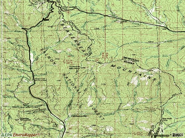 Zip code 83463 topographic map