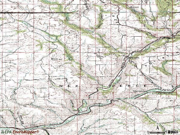 Zip code 83535 topographic map