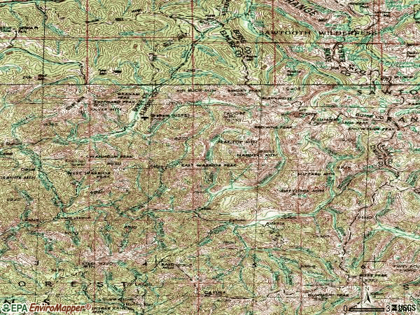 Zip code 83601 topographic map