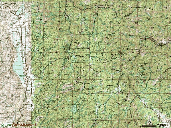 Zip code 83611 topographic map