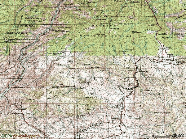 Zip code 83612 topographic map