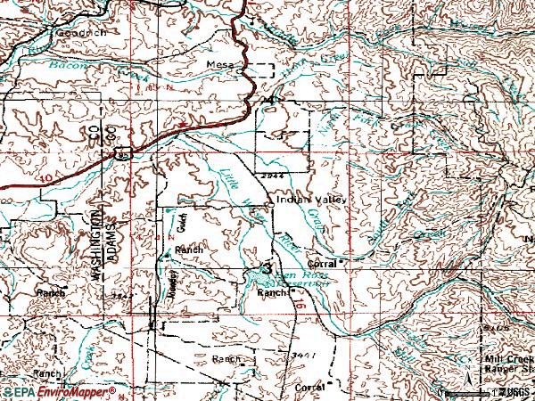 Zip code 83632 topographic map