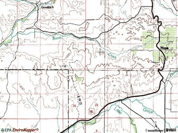 Zip code 83643 topographic map