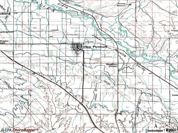 Zip code 83655 topographic map