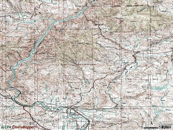 Zip code 83672 topographic map