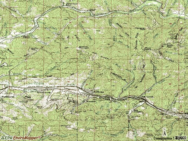 Zip code 83837 topographic map