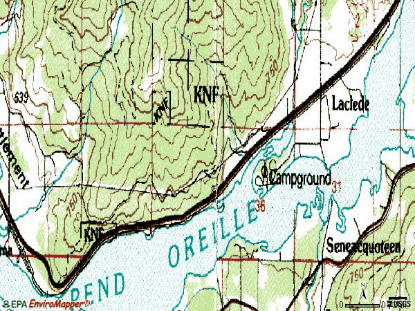 Zip code 83841 topographic map
