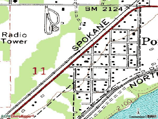 Zip code 83852 topographic map