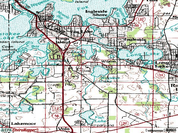 Zip code 60041 topographic map