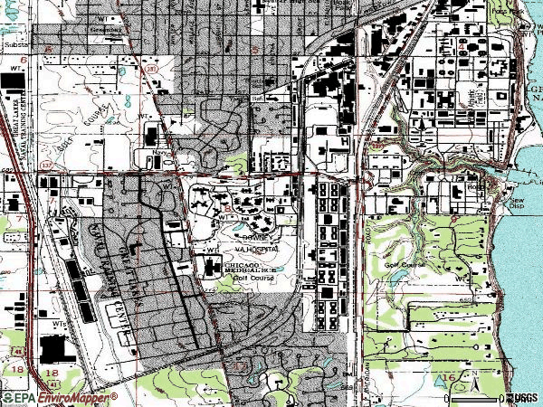 Zip code 60088 topographic map