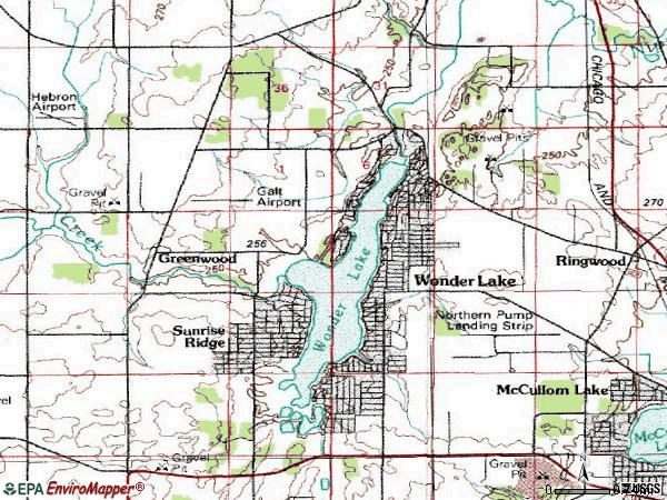 Zip code 60097 topographic map