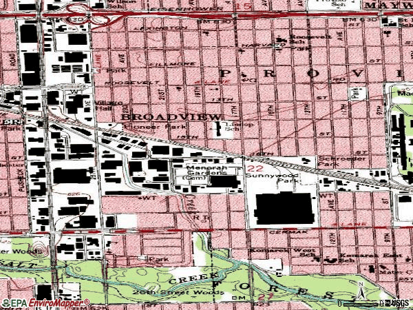 Zip code 60155 topographic map