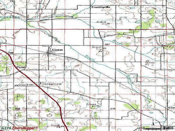 Zip code 60180 topographic map