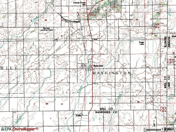 Zip code 60401 topographic map