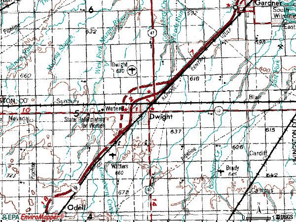 Zip code 60420 topographic map