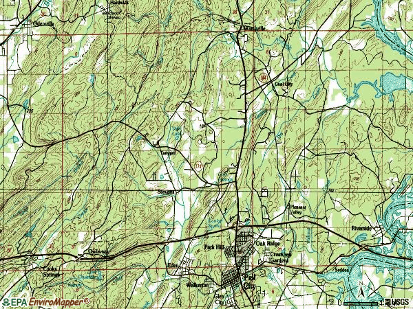 Zip code 35125 topographic map