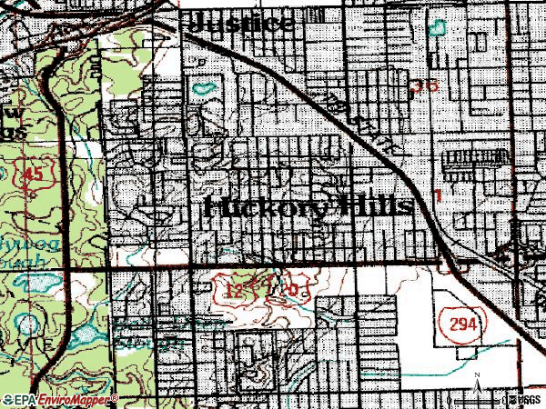 Zip code 60457 topographic map