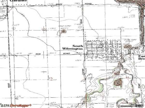 Zip code 60474 topographic map