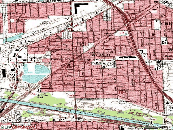 Zip code 60482 topographic map