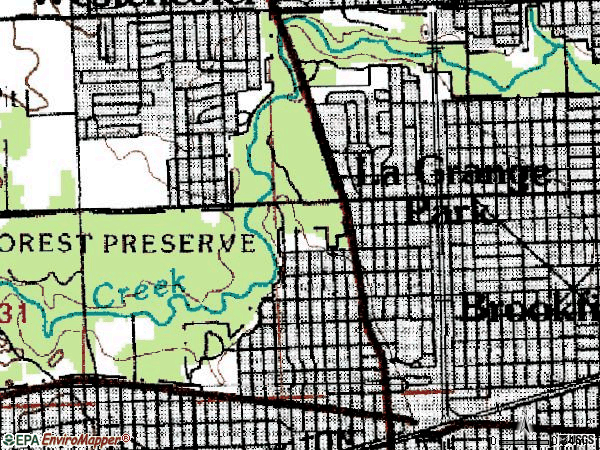 Zip code 60526 topographic map