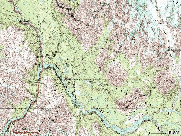 Zip code 99566 topographic map