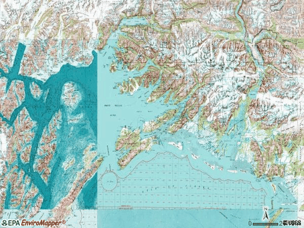 Zip code 99574 topographic map
