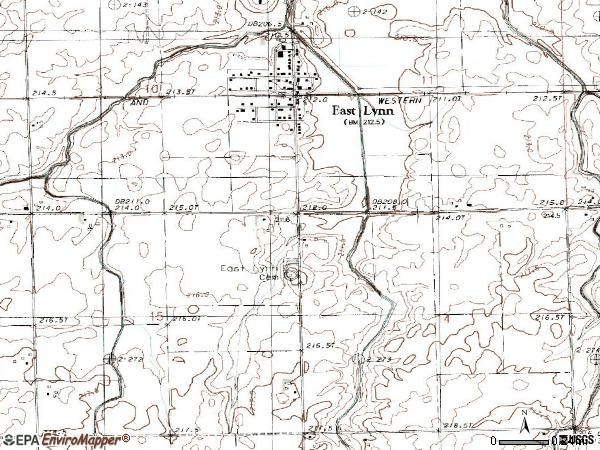Zip code 60932 topographic map