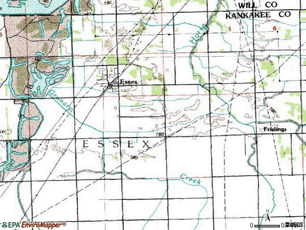 Zip code 60935 topographic map