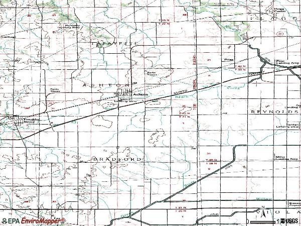 Zip code 61006 topographic map